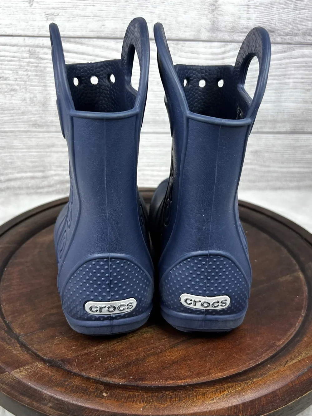 Crocs Kids’ Handle It Rain Boot Pull On Navy Blue Size 10C Outdoor Shoes Toddler